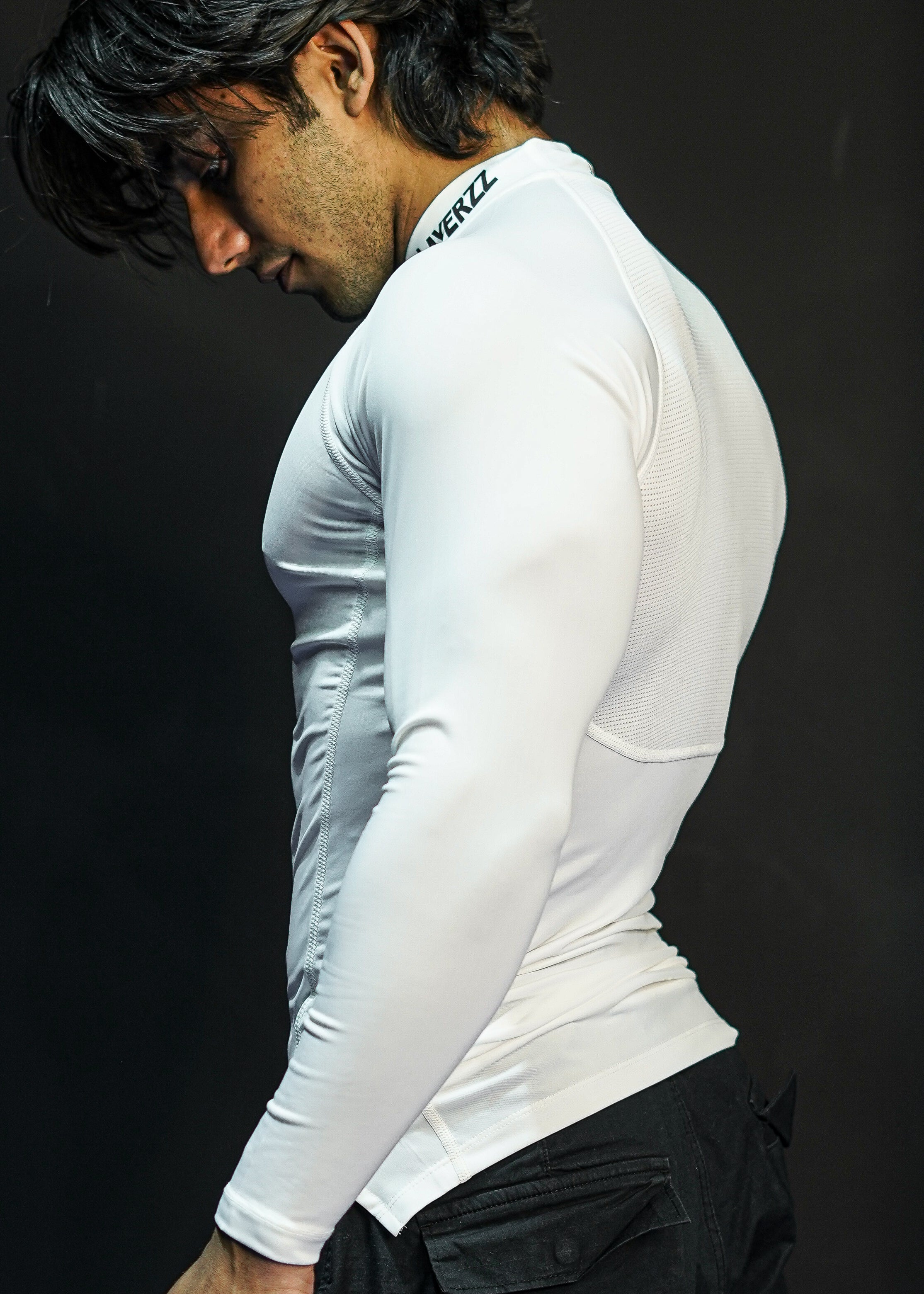 Mock neck compression full sleeve - White - Premium from LAYERZZ - Just Rs. 999! Shop now at LAYERZZ