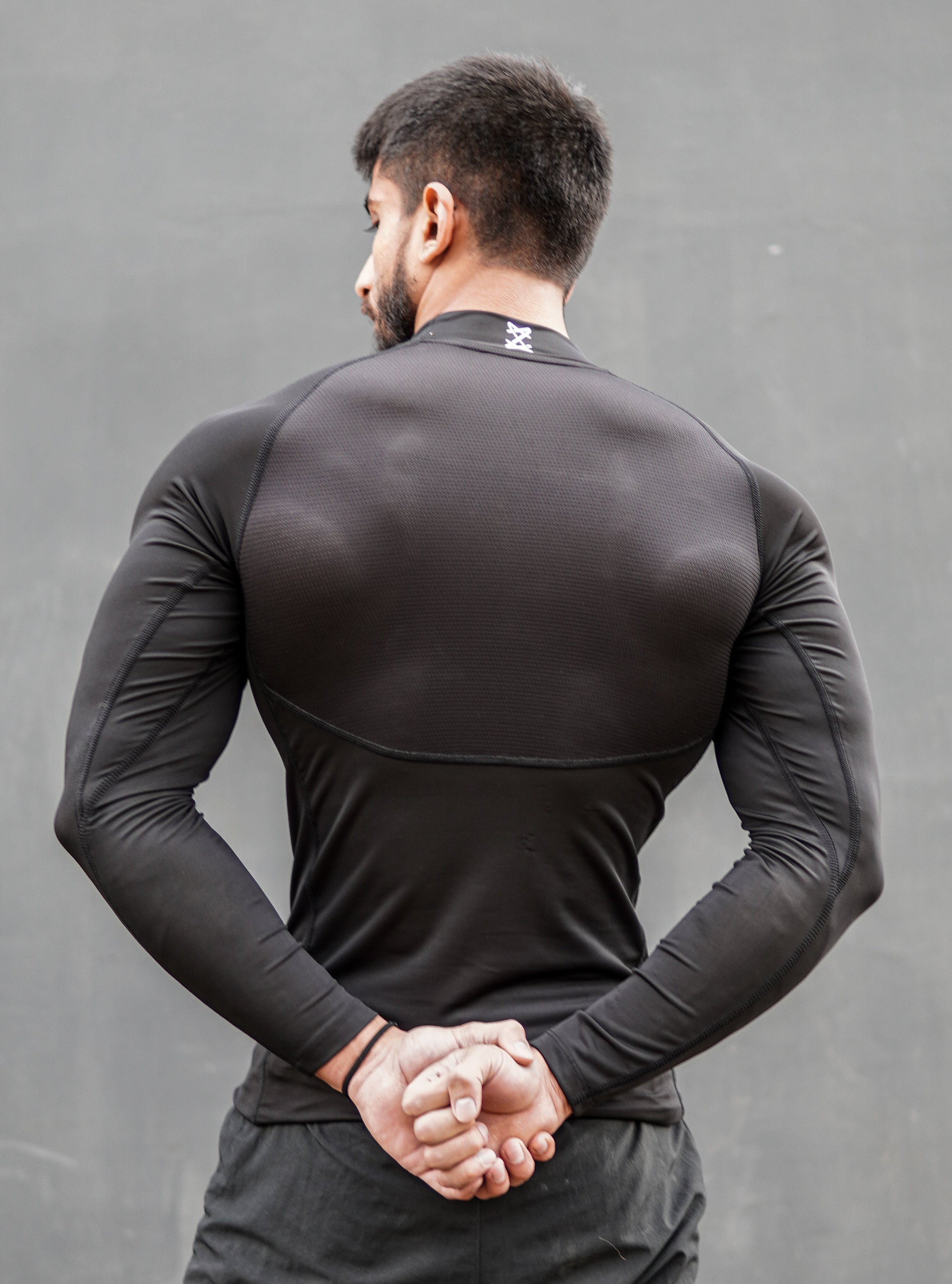 Mock neck compression Full sleeve - black - Premium from LAYERZZ - Just Rs. 999! Shop now at LAYERZZ