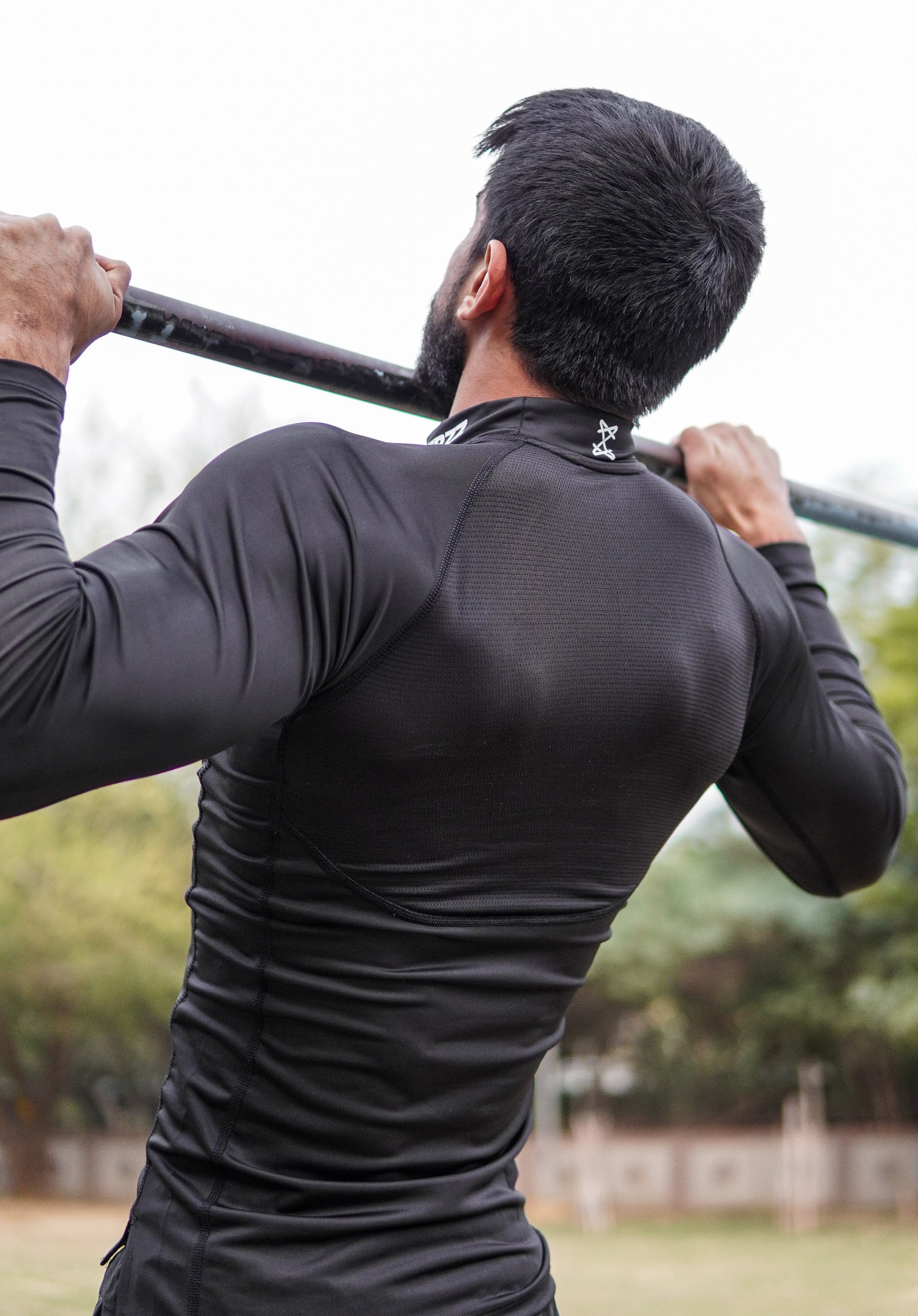 Mock neck compression Full sleeve - black - Premium from LAYERZZ - Just Rs. 999! Shop now at LAYERZZ