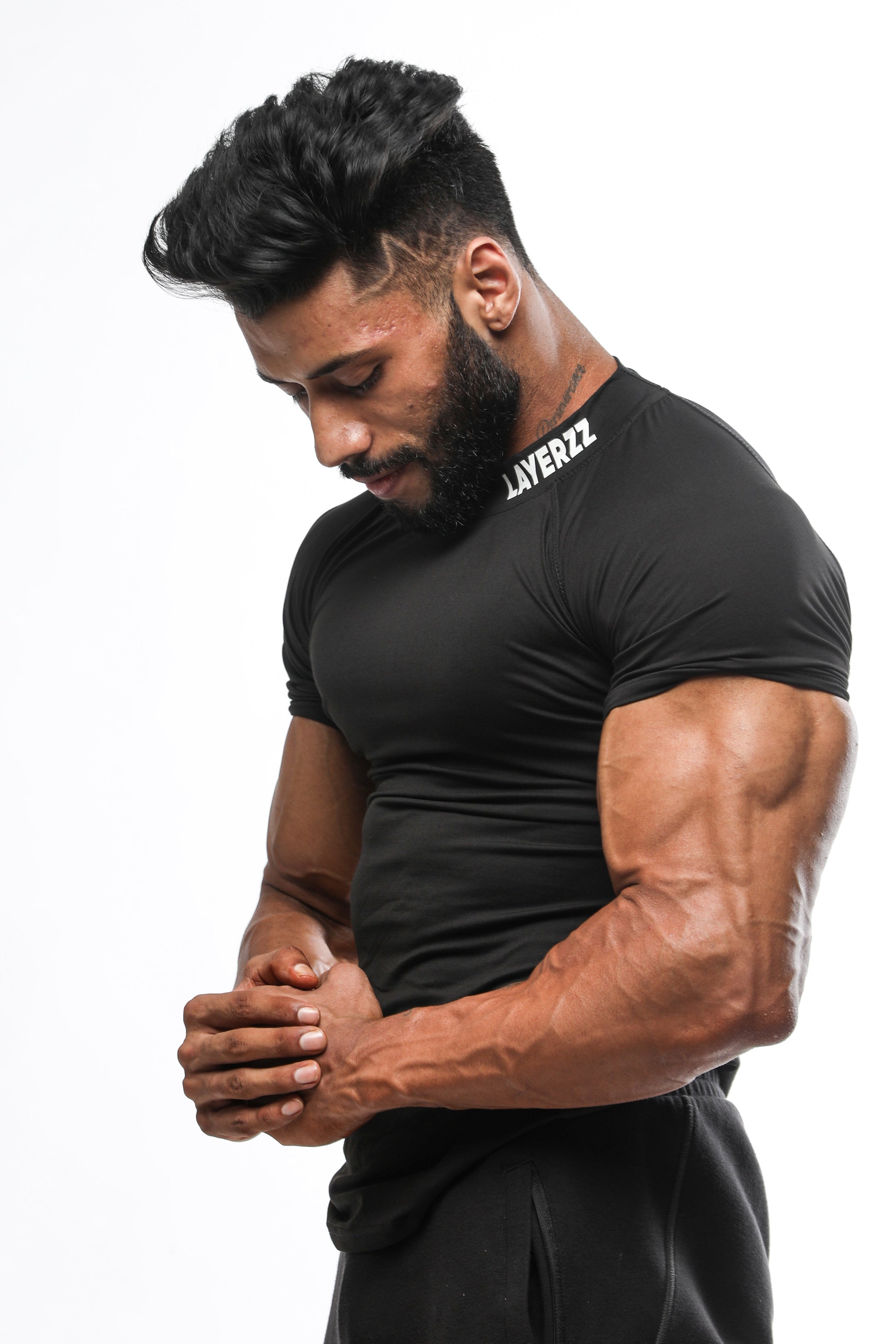 Neck Logo Compression - black - Premium from My Store - Just Rs. 999! Shop now at LAYERZZ