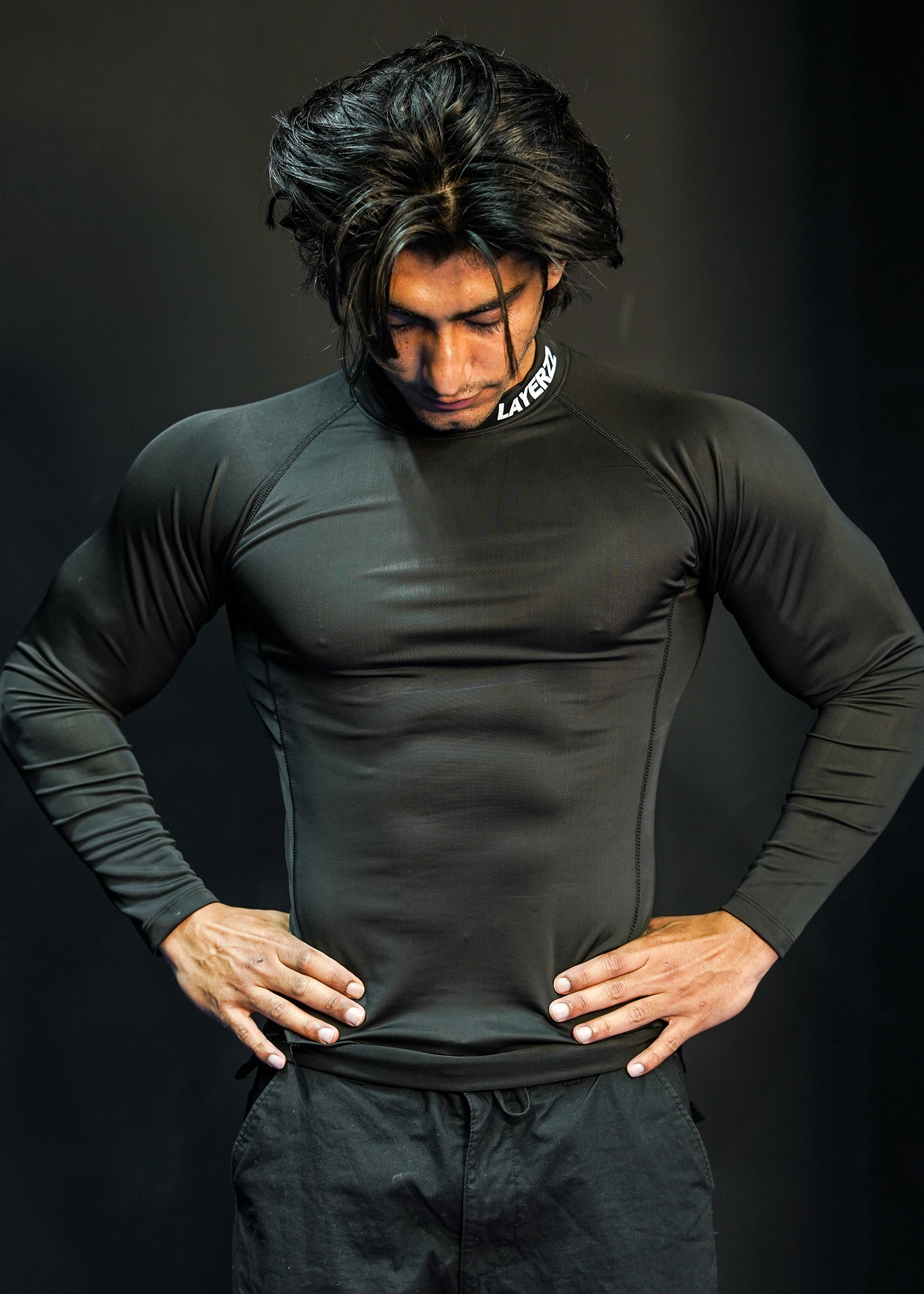 Mock neck compression Full sleeve - black - Premium  from LAYERZZ - Just Rs. 999! Shop now at LAYERZZ