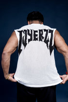 DROP SHOULDER KNIT CUT-OFF - WHITE