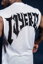 DROP SHOULDER KNIT CUT-OFF - WHITE