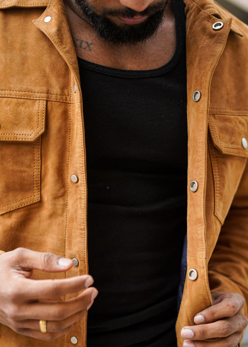 Italian suedu Trucker Jacket - layerzz - Premium  from LAYERZZ - Just Rs. 5599! Shop now at LAYERZZ